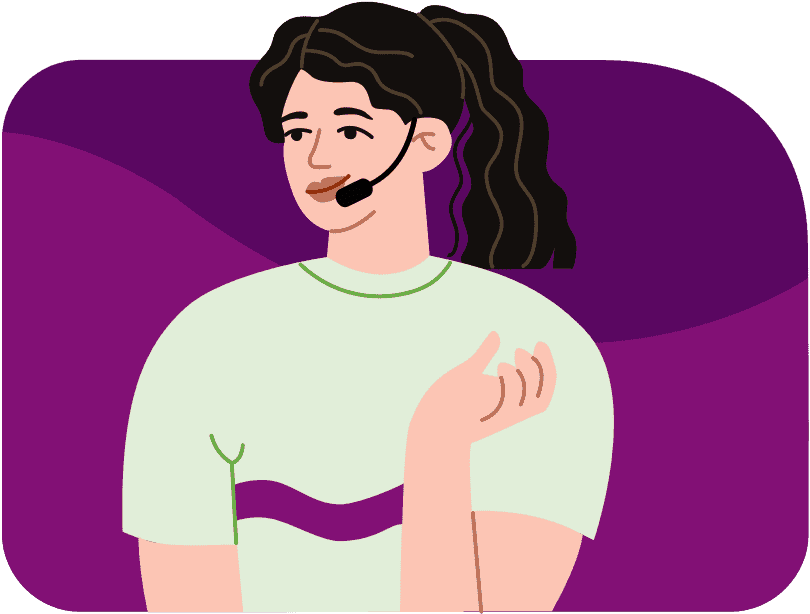 Illustration of UltraCare Representative having a Welcome Call